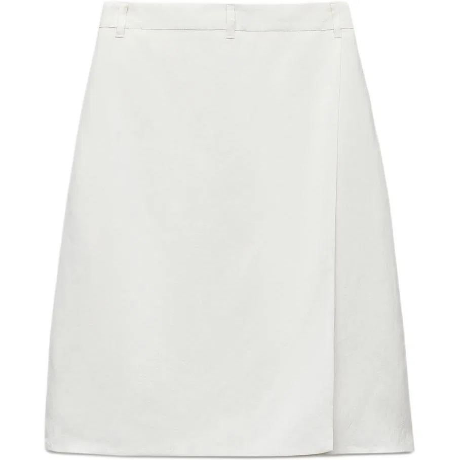 Женская юбка Casual Long с принтом, Yellow White, ZARA — фото 3