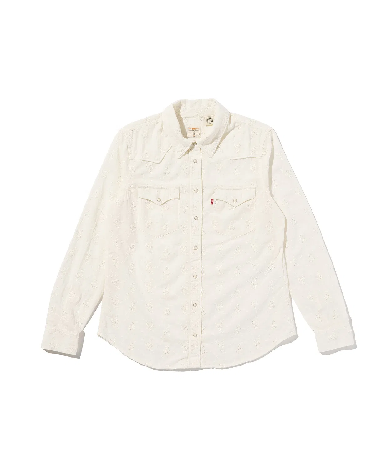 Женская рубашка с длинным рукавомHeritage Western Eyelet Levi's, White — фото 4