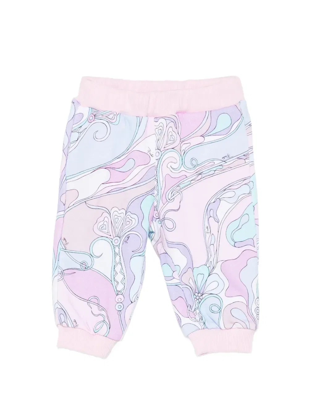 Спортивные штаны с абстрактным принтом Pucci Junior, розовый