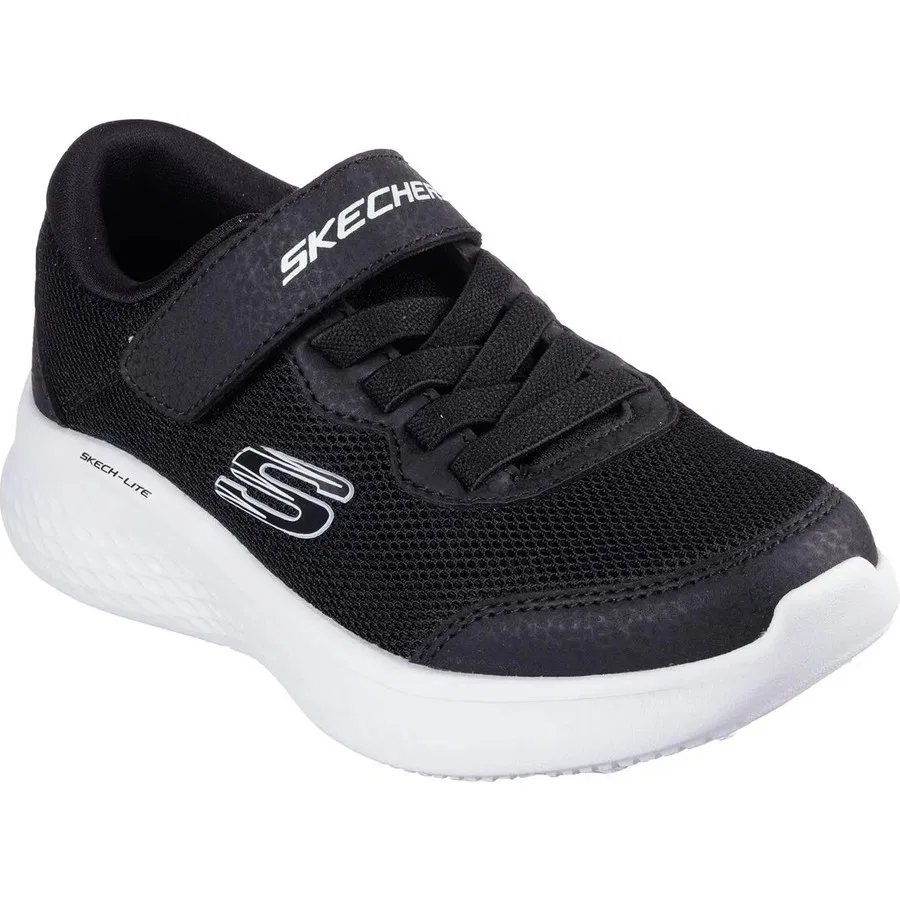 Кроссовки детские с дышащим текстилем Skechers Skechlite Pro, Черный — фото 3