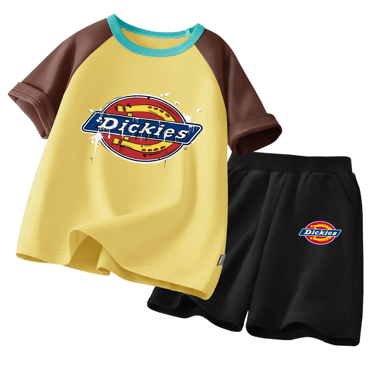 Детский спортивный комплект с принтом Spray Graffiti Dickies, Inkberry Red+Spicy K Gray — фото 4