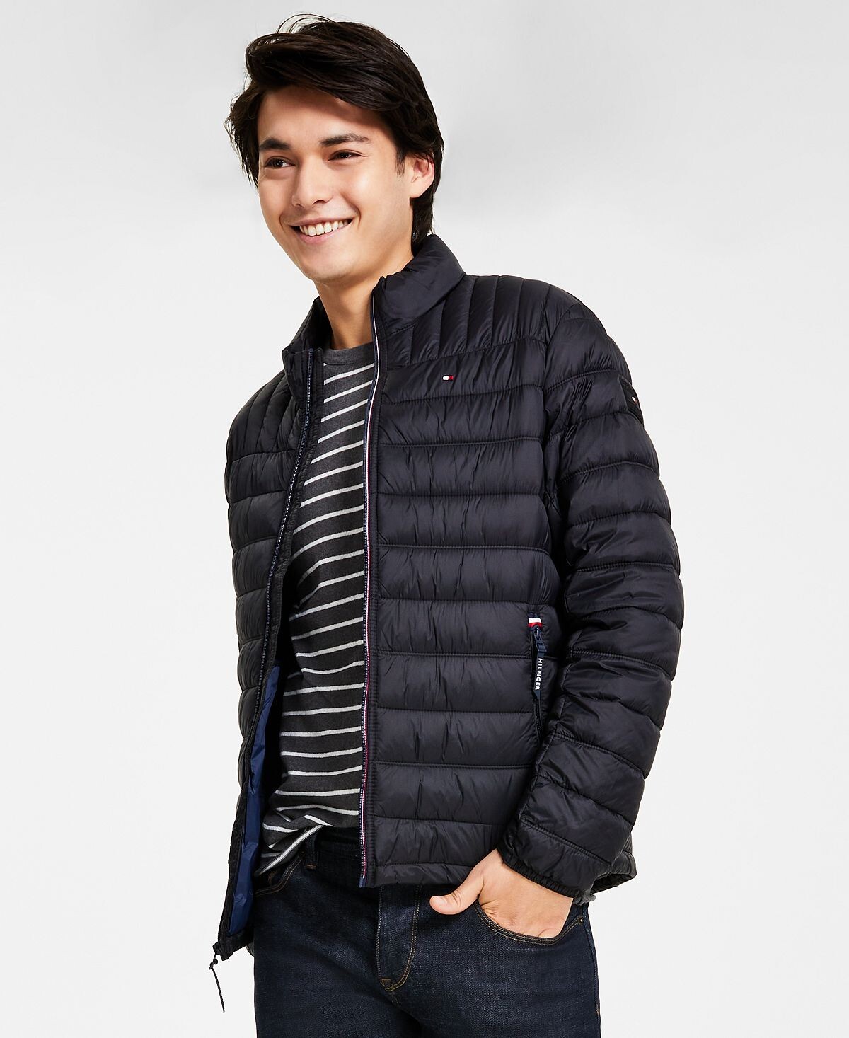 

Мужская стеганая куртка-пуховик packable Tommy Hilfiger, черный