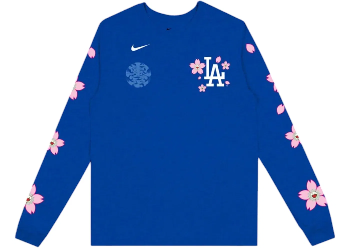 Мужская футболка с длинным рукавом Nike x Takashi Murakami x MLB World Tour Tokyo Series 2025 Dodgers Tee, Blue