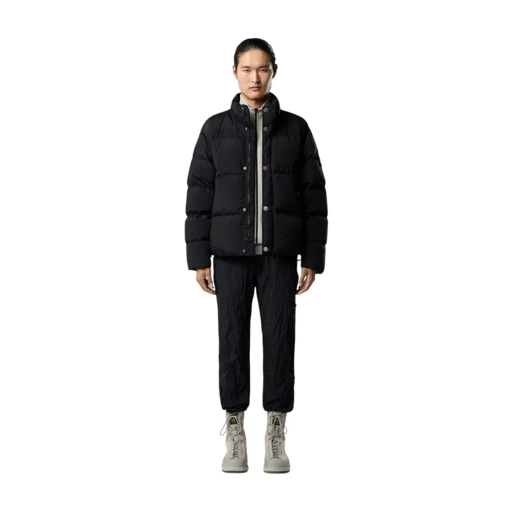 Мужской пуховик Stone Island Stand Collar, черный