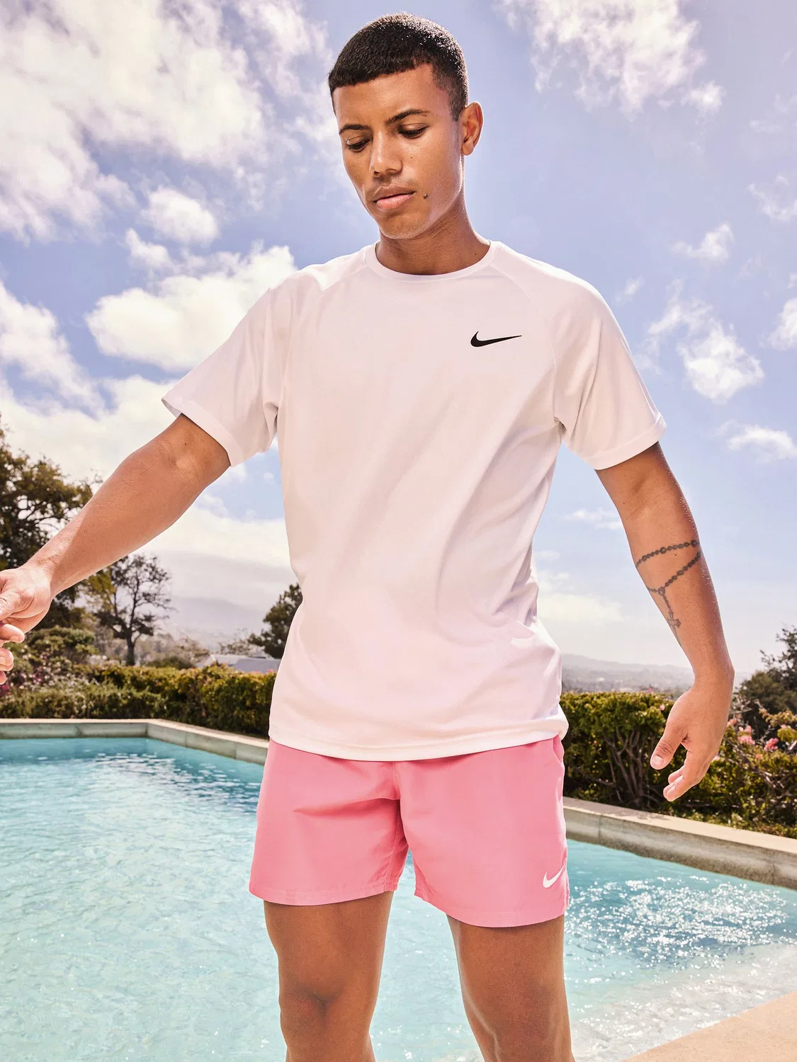 Футболка Nike Hydroguard Sun Safe с коротким рукавом, белый — фото 2