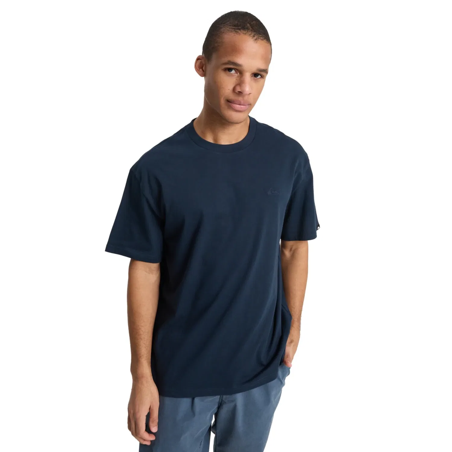 Детская хлопковая футболка с круглым вырезом Quiksilver, Dark Navy