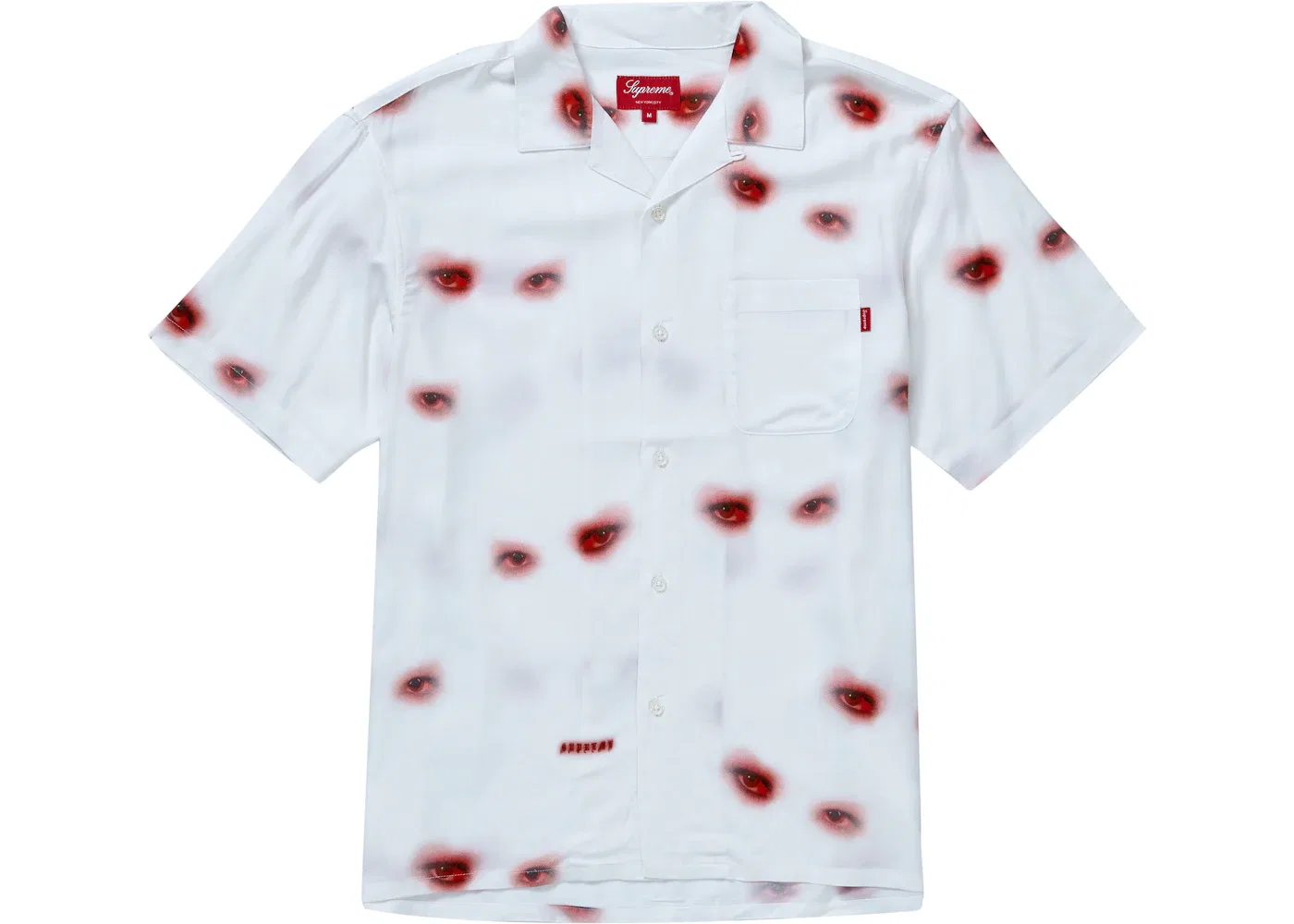 Мужская рубашка с принтом Eyes Rayon Shirt Supreme, цвет Off White