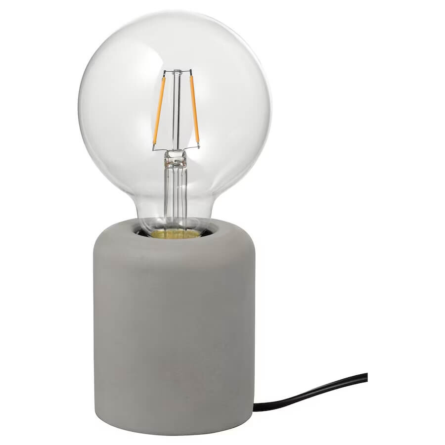 

Настольная лампа Ikea Rasegel Lunnom Spherical, серый/прозрачный
