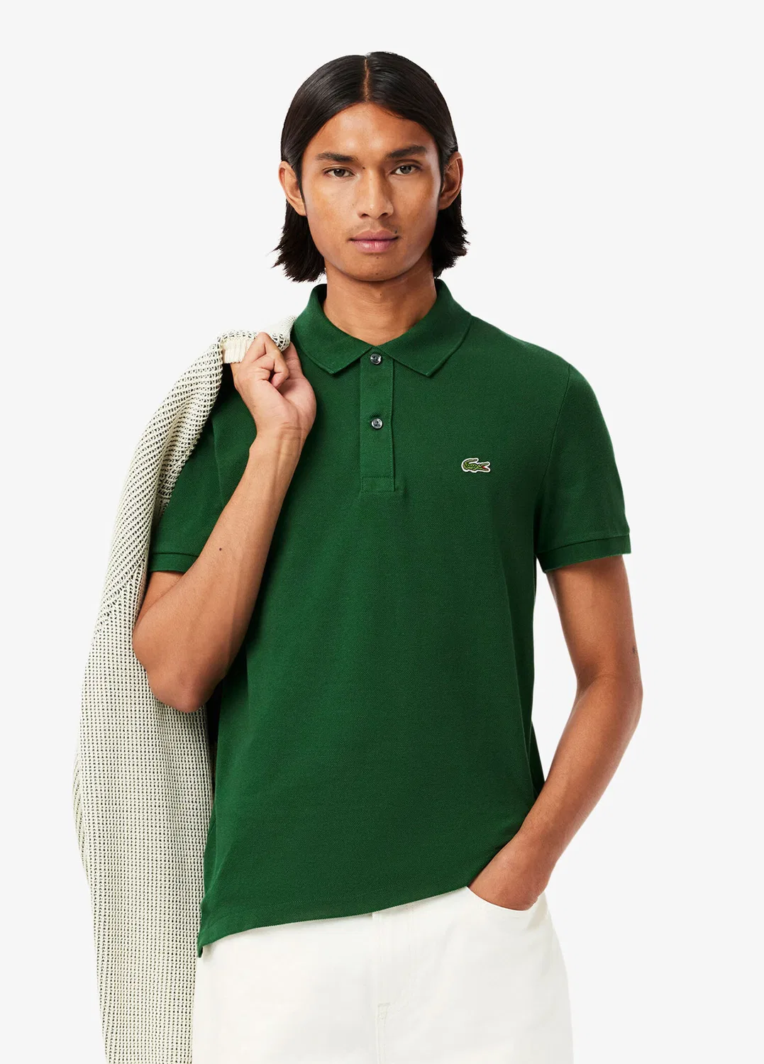 Поло Lacoste L.12.12 Slim Fit, зеленый