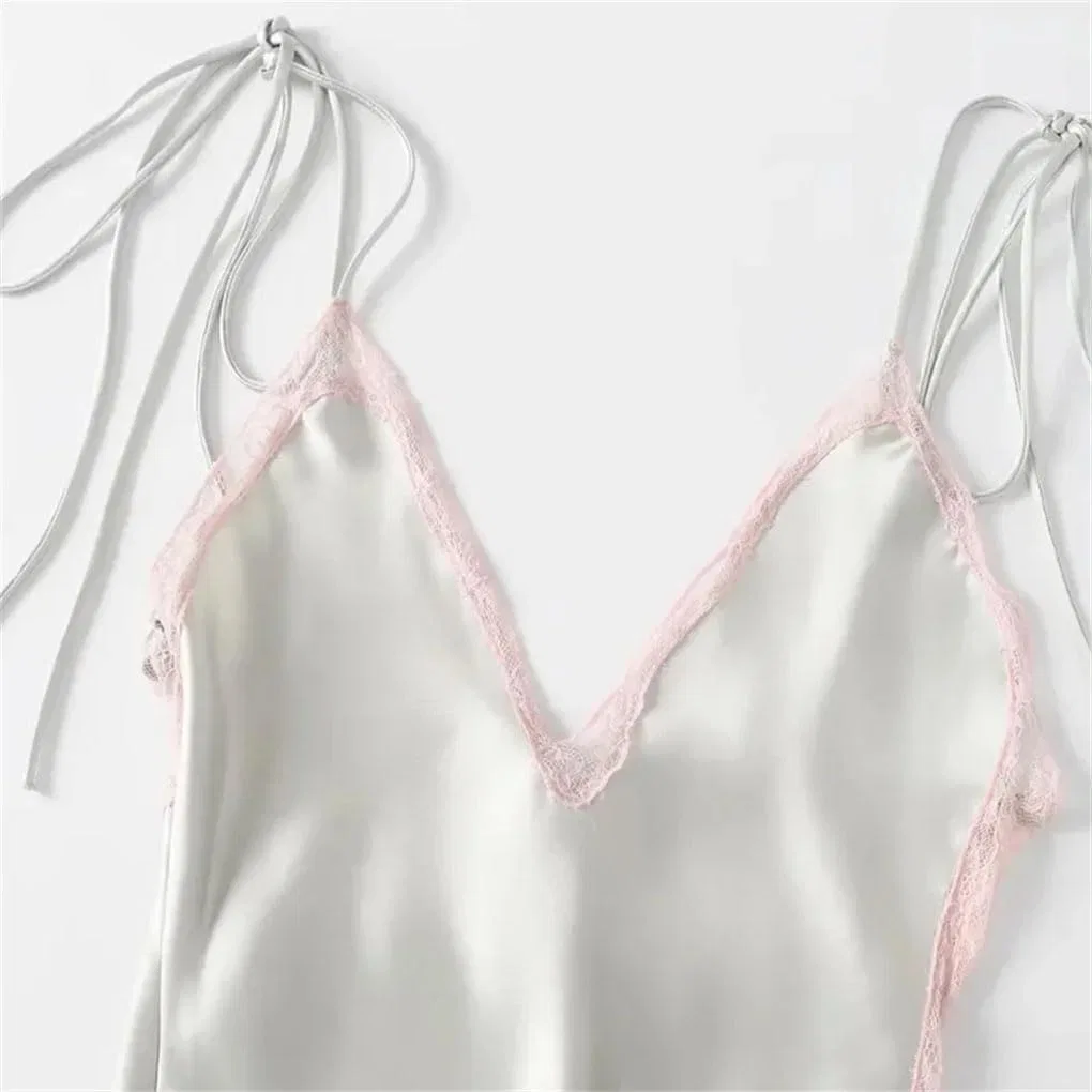 Женское коктейльное платье с бантом и шнуровкой Satin, Light En8 — фото 4