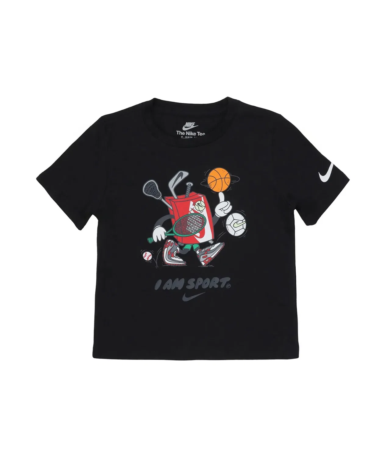 Детская футболка с коротким рукавом и принтом NIKE, Black — фото 3
