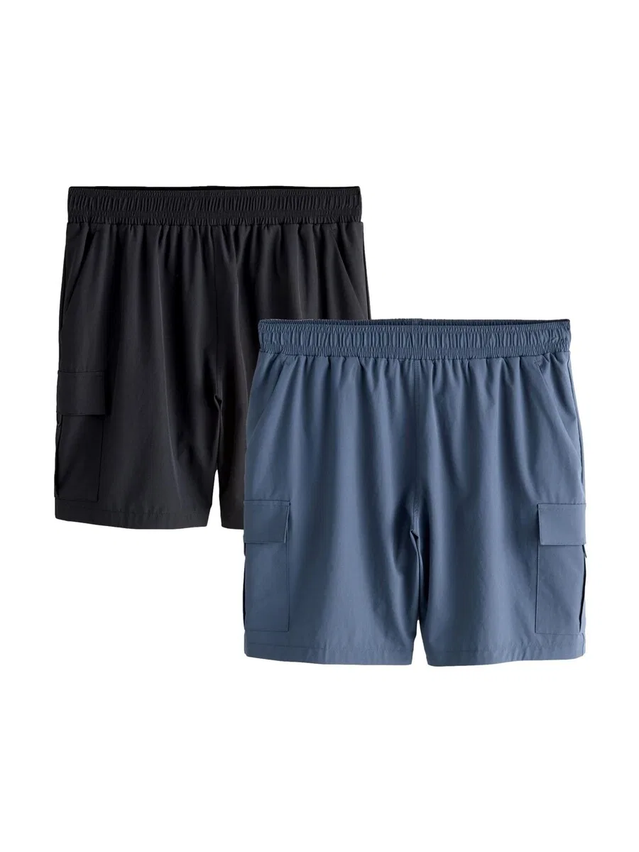 Шорты Next Regular Pants 'Active Gym' синего и черного цвета