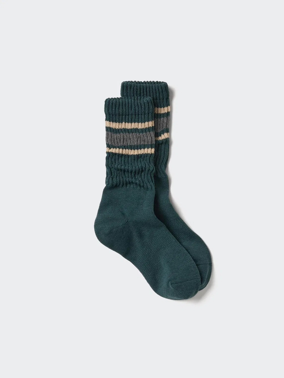 Носки Uniqlo Heattech, для ежедневной носки, зеленый