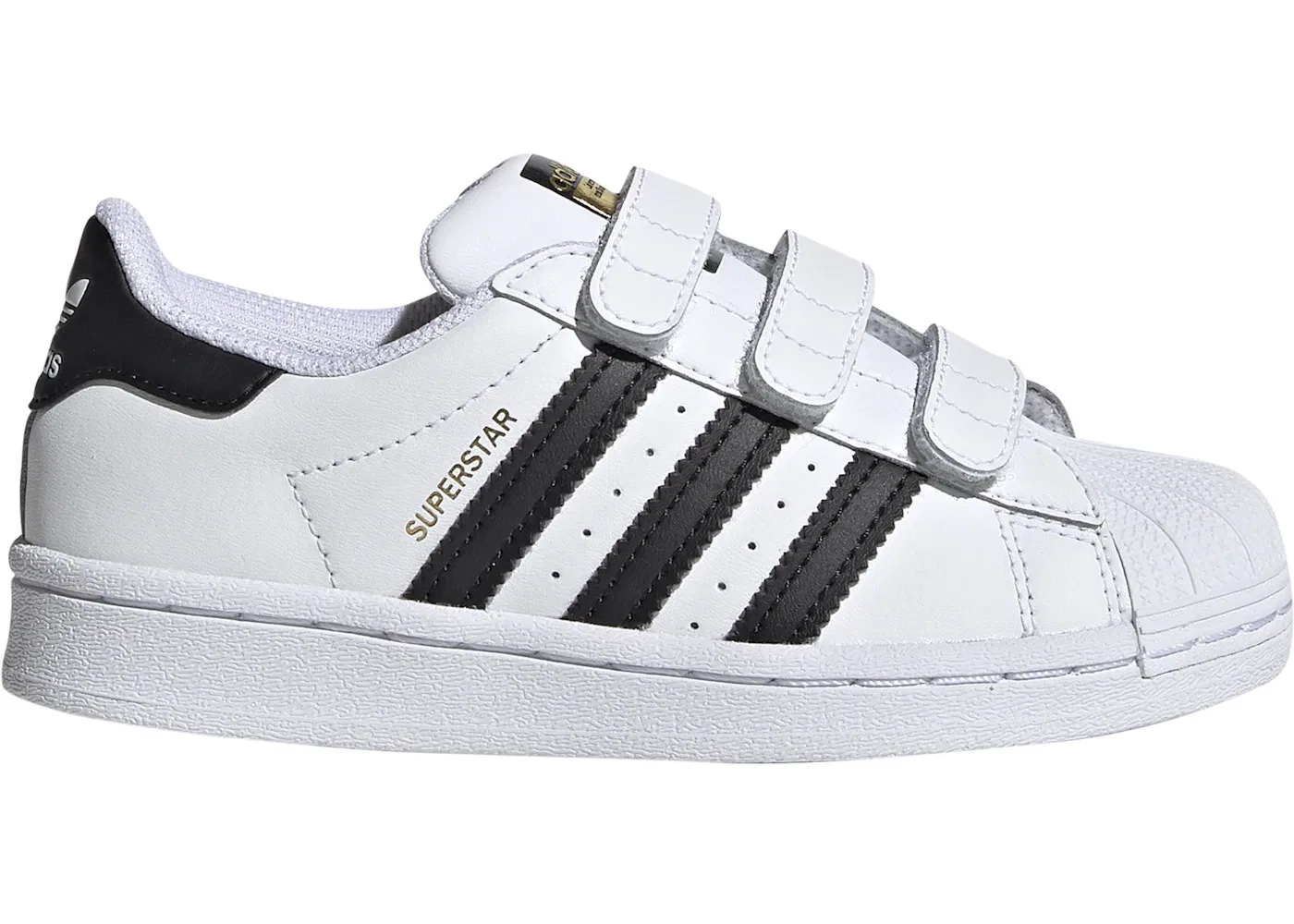 Детские кроссовки Lifestyle с ремешком Adidas Superstar, Cloud White/Core Black/Cloud White