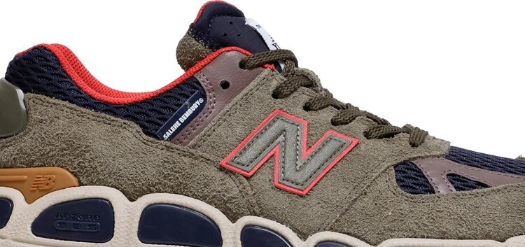 Кроссовки New Balance х Salehe Bembury 574 Yurt, серо-зеленый/черный — фото 2