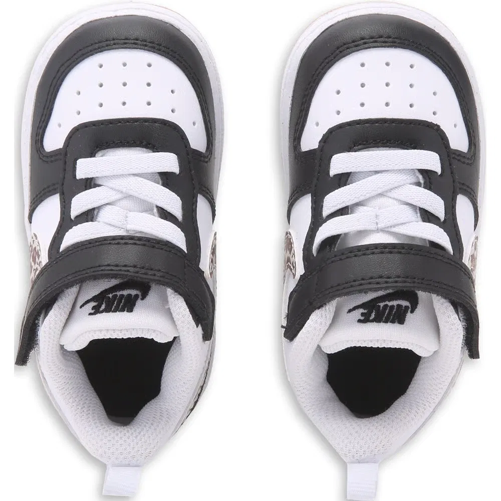 Детские кроссовки Kids' court borough low recraft для малышей Nike, White/Black/Leopard — фото 4