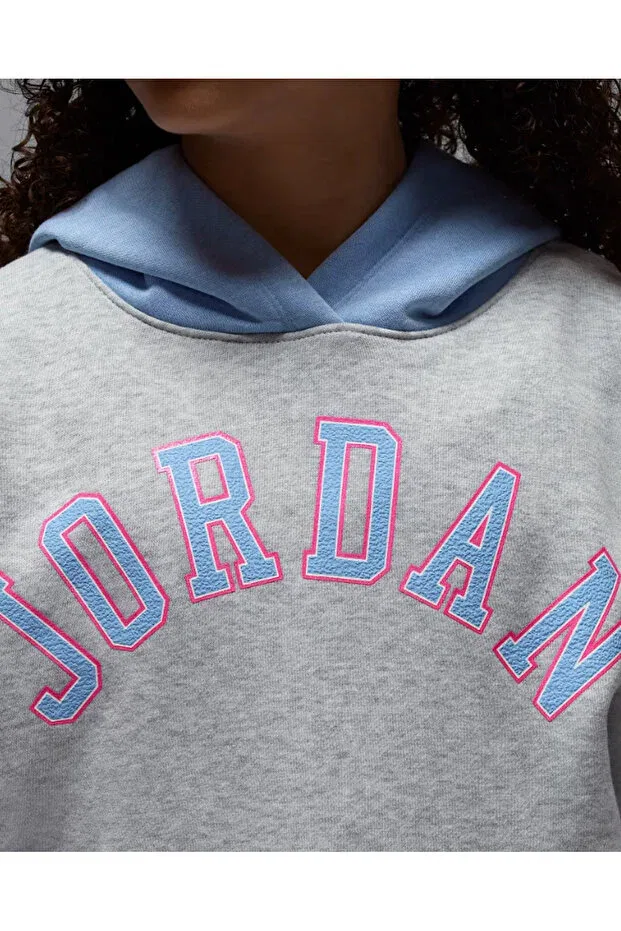 Детская толстовка для девочек с принтом JDG Blue Jeans & Bling PO Hoody Nike, G2H — фото 4