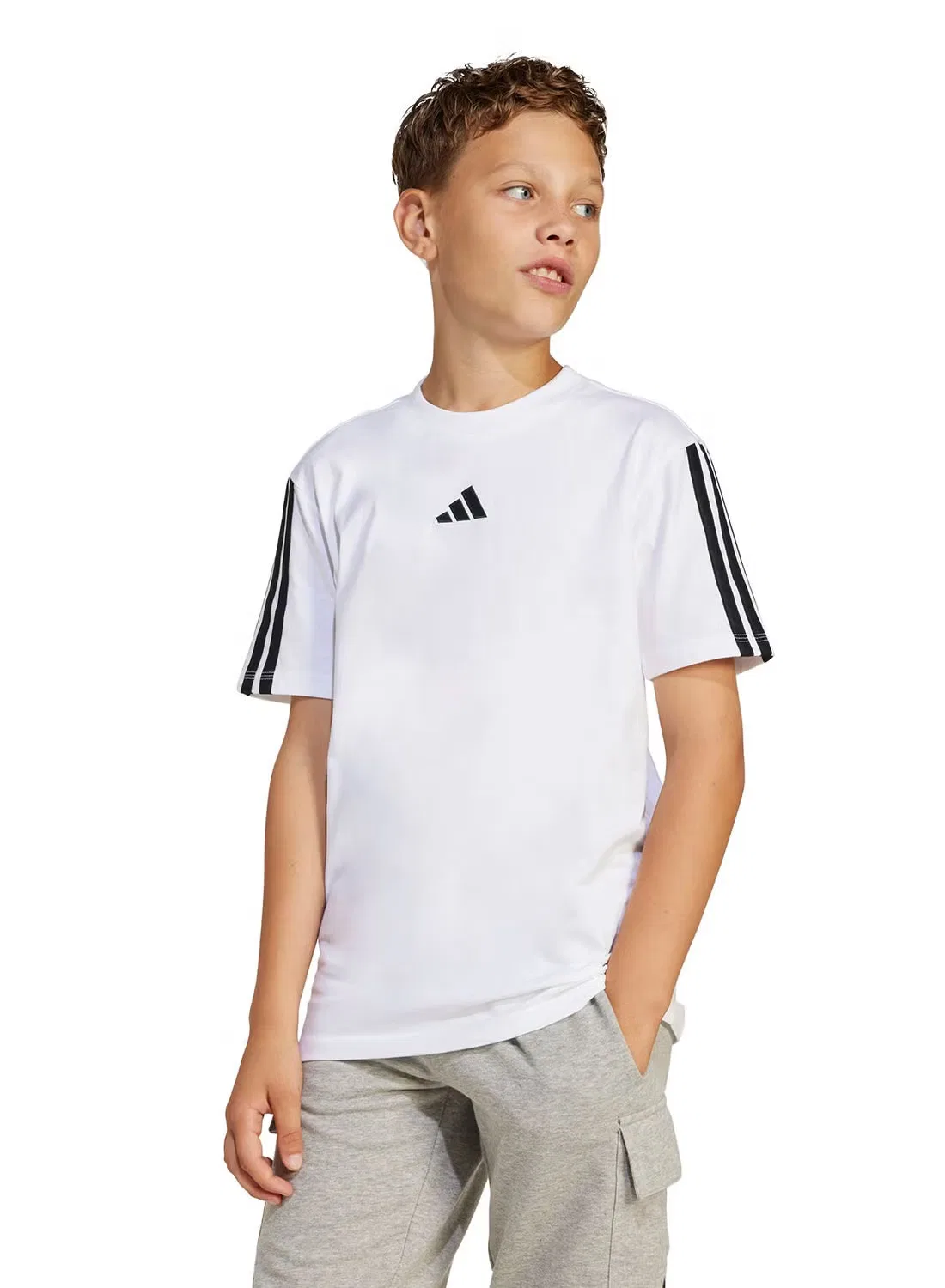 Футболка хлопковая Youth Essential Adidas, белый