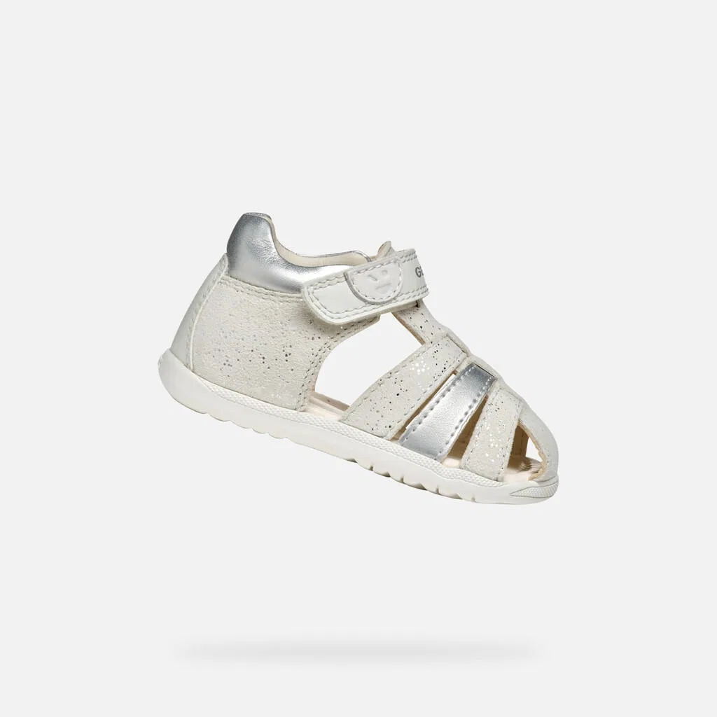 Детские сандалии с ремешком B Sandal Macchia Gir Geox, Weiss Silber