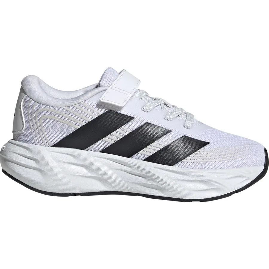 Детские спортивные кроссовки с эластичными шнурками и липучкой Galaxy 8 El C adidas, Бело-черный