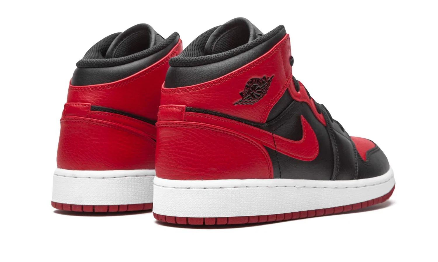 Детские кроссовки для мальчиков кожаные Air Jordan 1 Mid (Gs) NIKE, Yellow Toe — фото 3