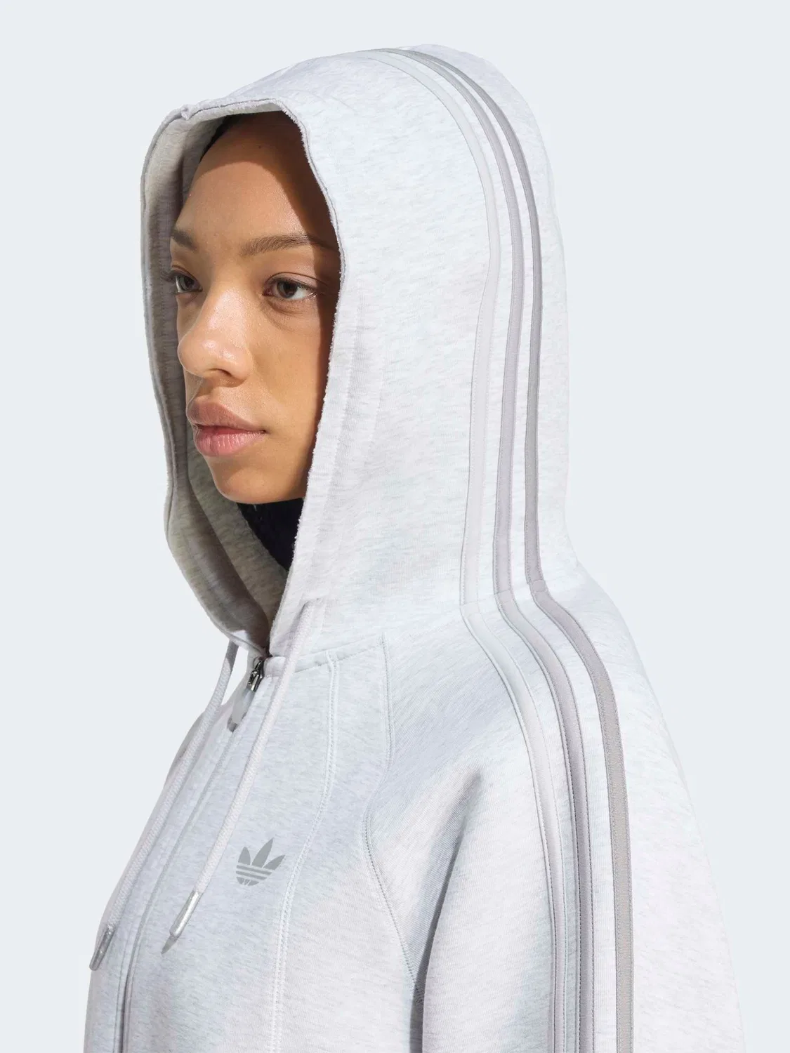 Худи, укороченное adidas originals Superstar 2.0 Classics, светло-серый — фото 4
