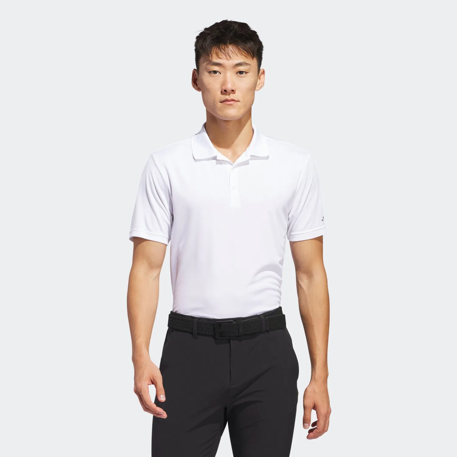 Мужское поло для гольфа с приталенным кроем Adidas Performance, White — фото 2