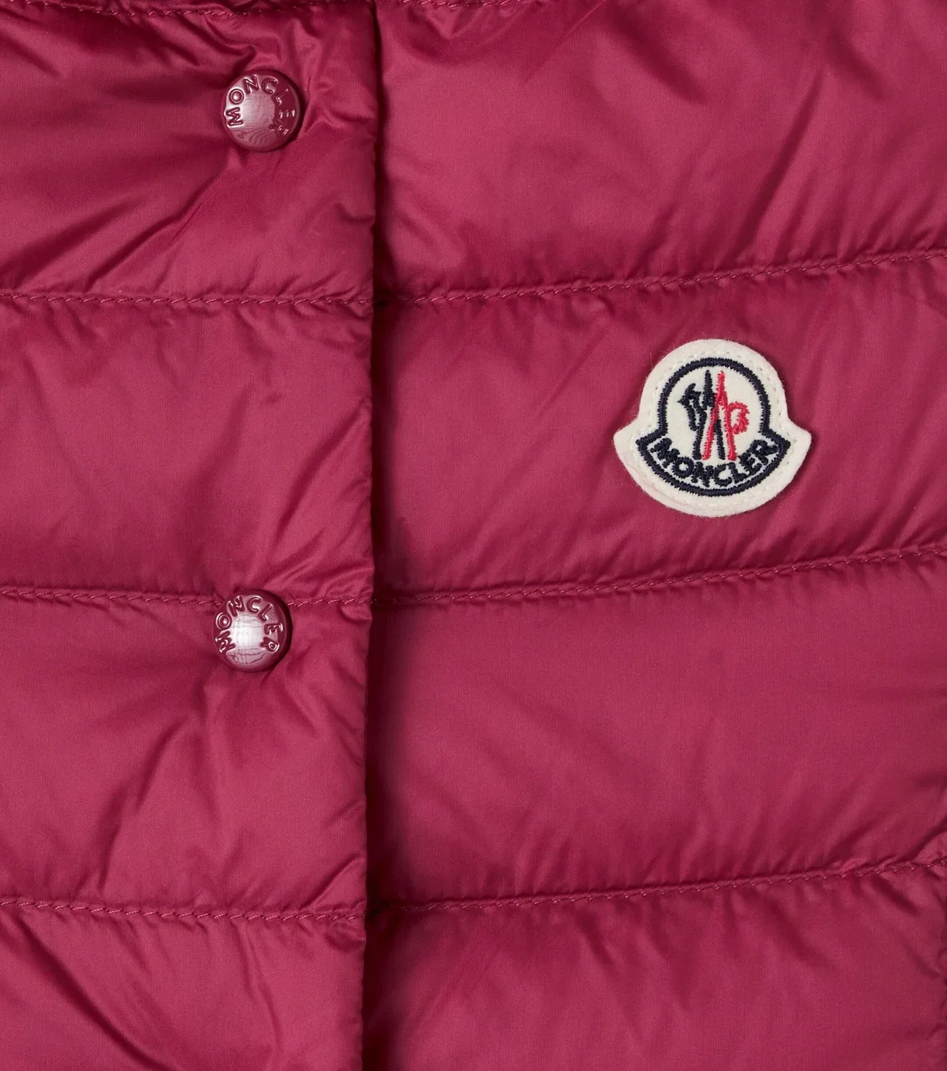 Пуховый жилет Liane Moncler Enfant, бордовый — фото 2