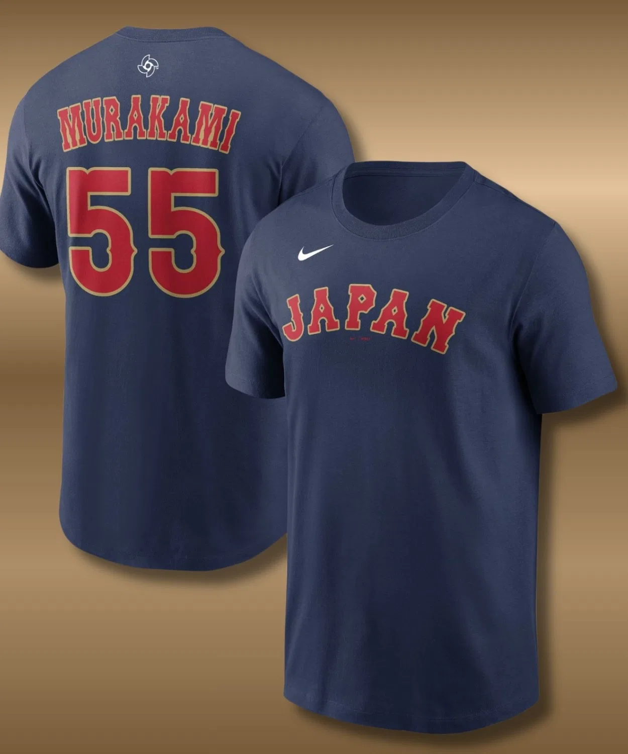 Мужская футболка с принтом WBC 2026 Japan Name & Number NIKE, Navy