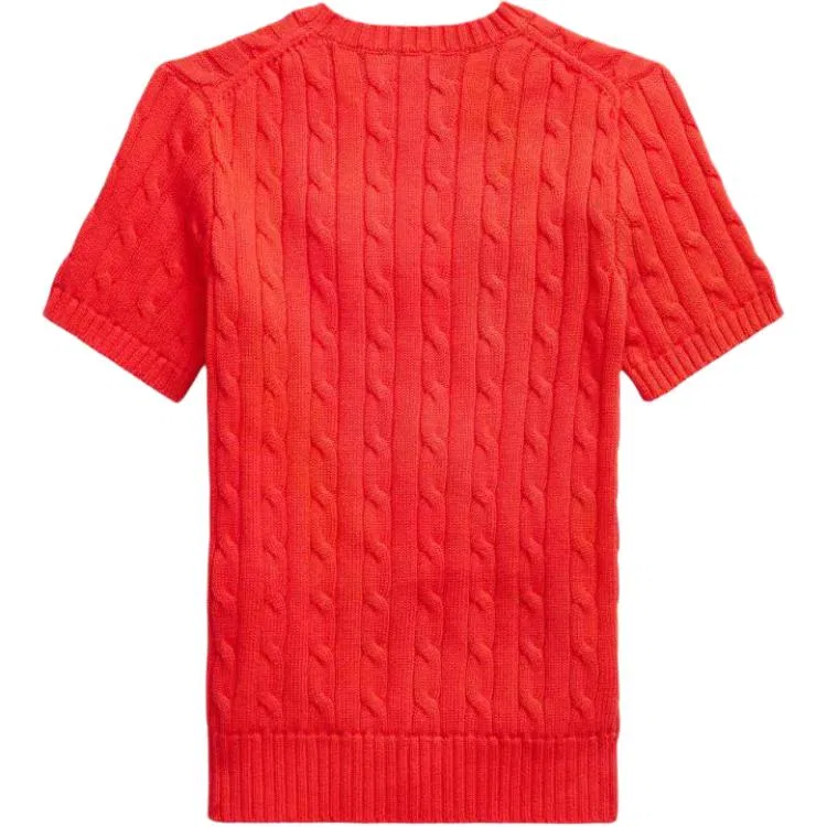 Женская футболка с круглым вырезом Red Polo Ralph Lauren, Red — фото 3