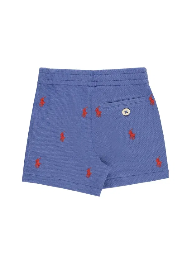 Шорты с принтом Bermuda pony - shorts Polo Ralph Lauren, Blu, синий — фото 2