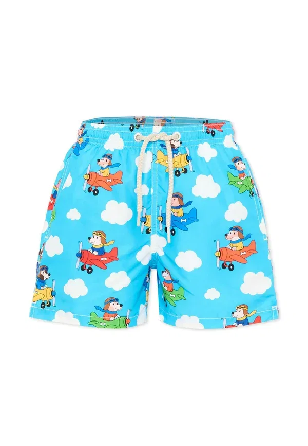 Плавки с принтом Swimming shorts Mc2 Saint Barth, Light Blue, светло-голубой