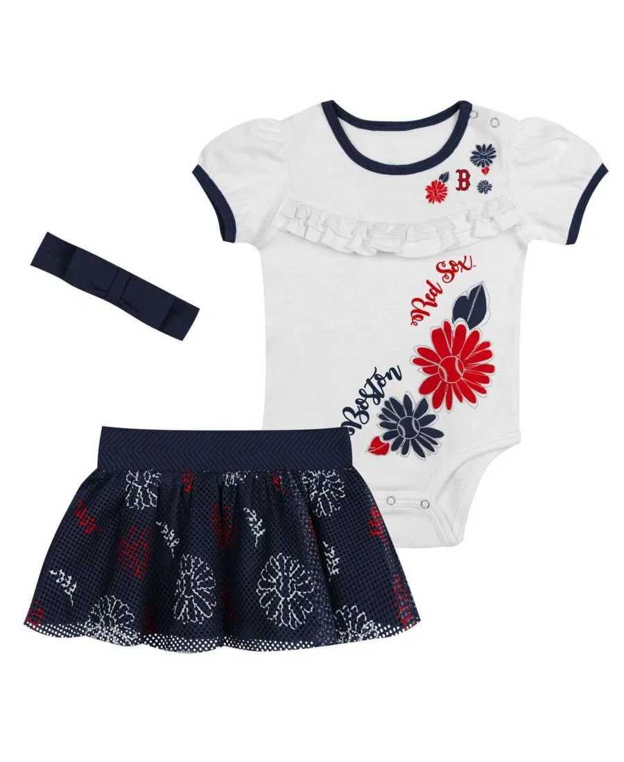 Комплект боди, юбки и повязки на голову Sweet Catcher Outerstuff, White Navy