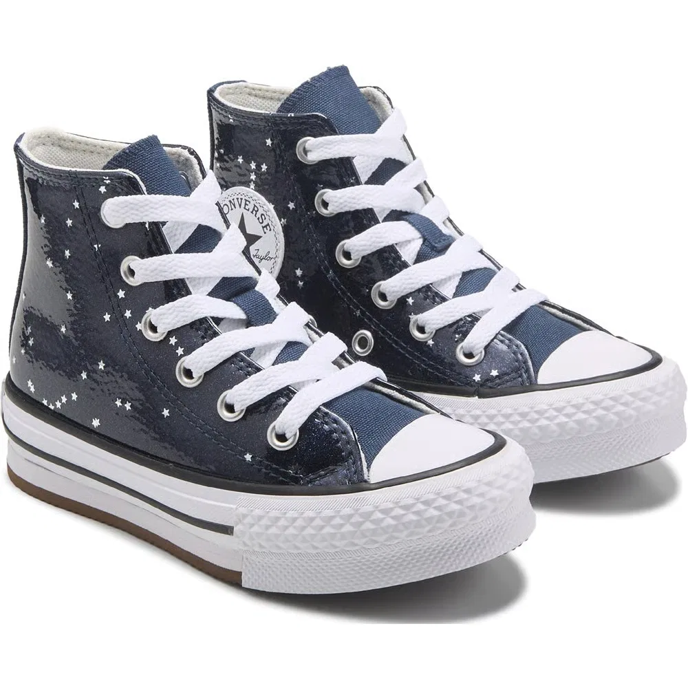 Детские высокие кеды Chuck Taylor All Star Lift Converse, Navy/Sparkle