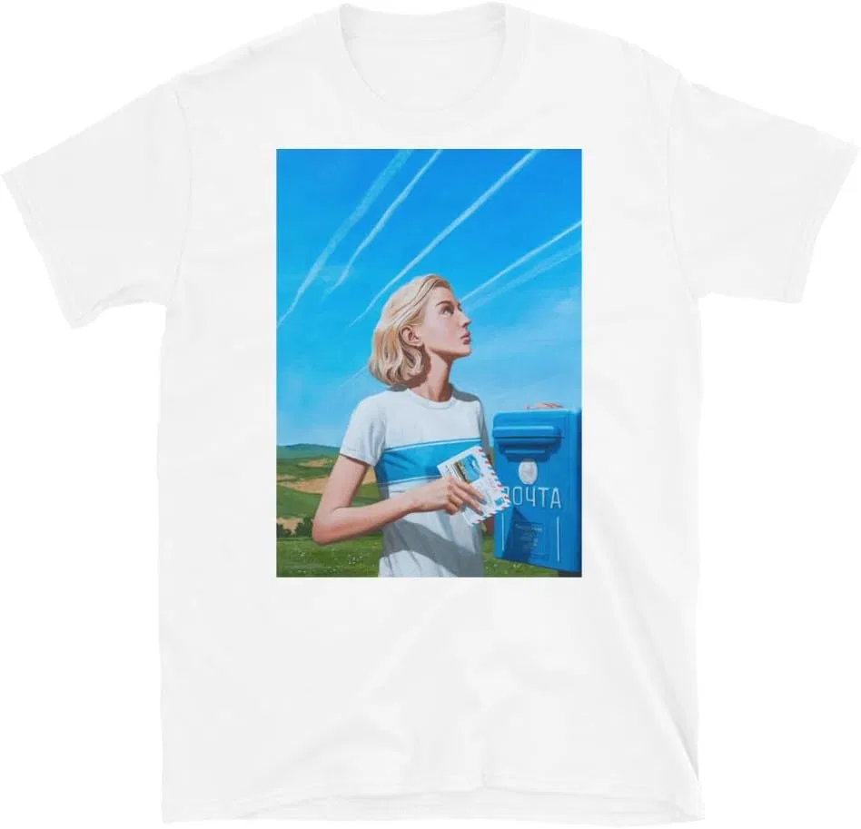Футболка с принтом Leningrad Letter Girl 64000 Unisex Softstyle, White