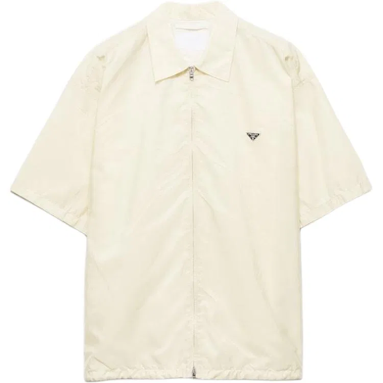 Рубашка Re Nylon SS26 Summer Collection, PRADA, Talc White