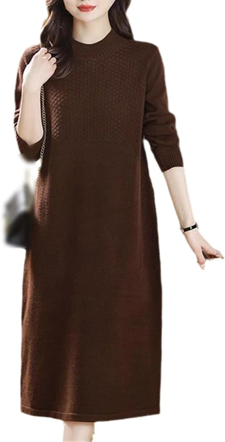 Женское облегающее платье с длинным рукавом Striped, Coffee