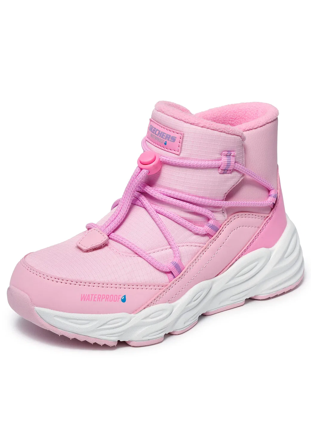 Детские зимние ботинки с водонепроницаемым материалом Turbo Tread-Winter Storm Skechers, Rosa