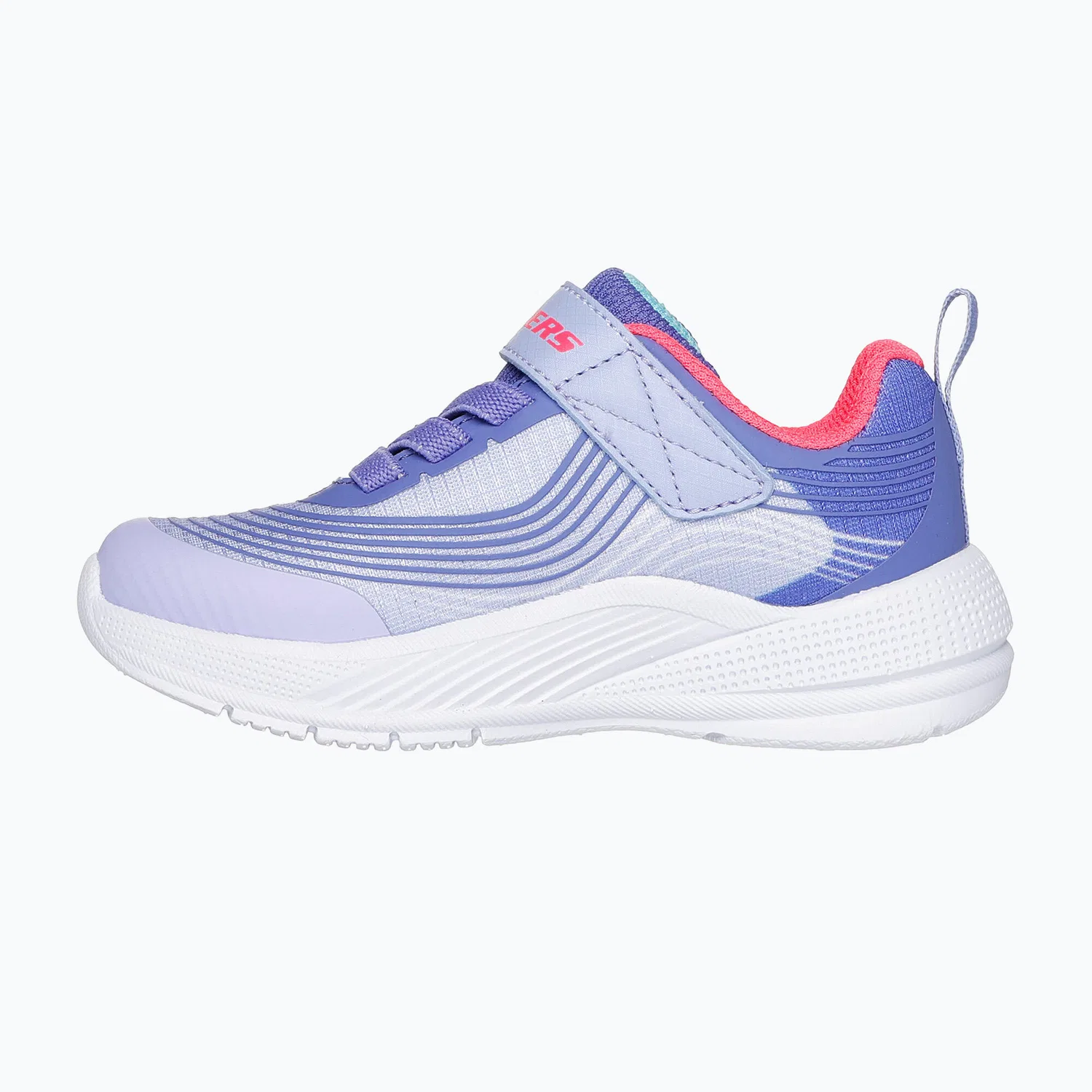 Детские кроссовки с липучкой и шнурками Microspec Advance Skechers, Blue — фото 3