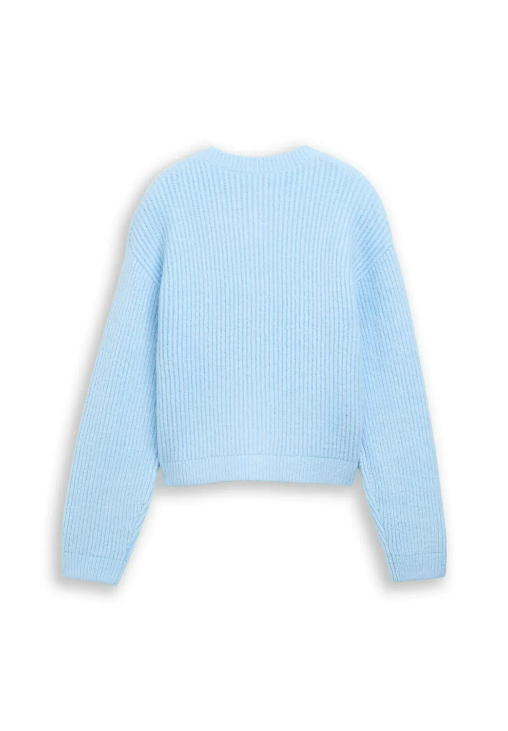 Уютный кардиган с пуловером и курткой mit rundhalsausschnitt - кардиган Tom Tailor, Light Cloudy Blue — фото 2