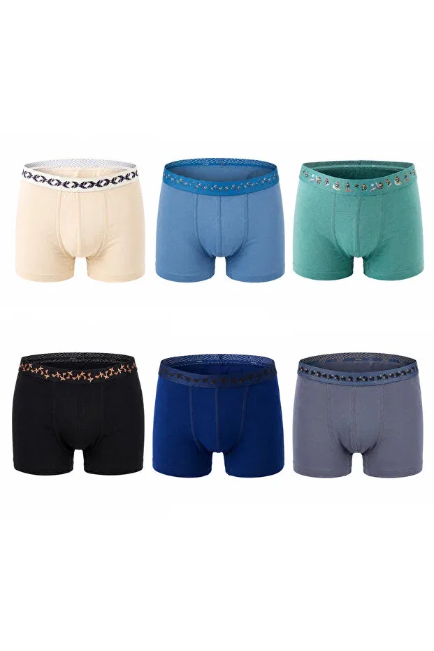 Детские боксеры для мальчиков из микро-модала Tencel Modal Boys' Boxer Briefs Mutig, Black, Navy Blue, Gray, Beige, Blue, Green