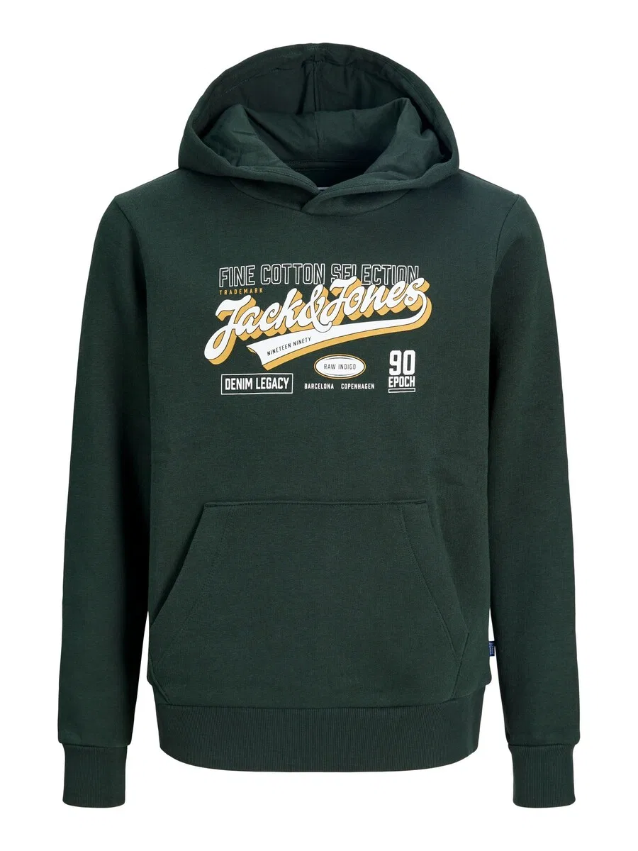 Детская толстовка темно-зеленого цвета Jack & Jones Junior
