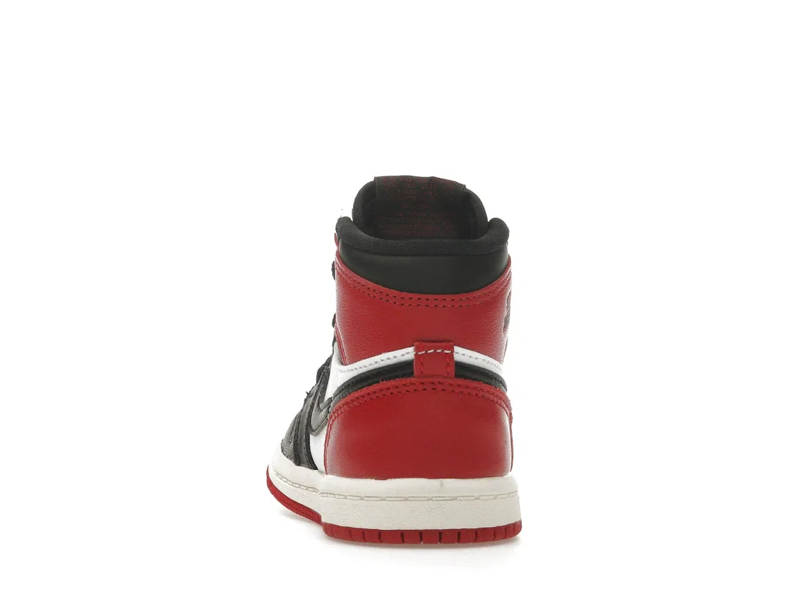 Детские кроссовки Lifestyle с принтом Black Toe Jordan 1 Retro High OG, Black/Black/Varsity Red/White — фото 4
