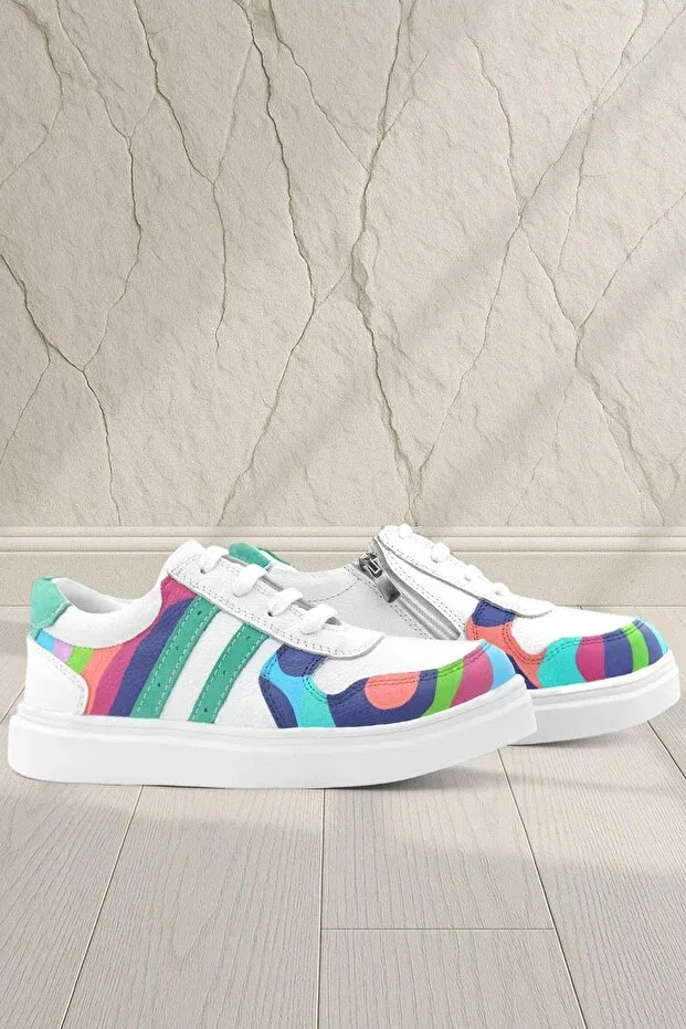 Детские кроссовки для девочек кожаные Tbons special design Rakerplus, White