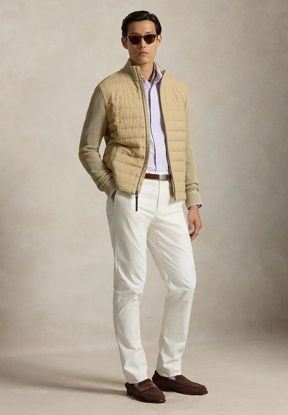 Атласные брюки узкого кроя Jarrett - брюки чинос Polo Ralph Lauren, Deckwash White — фото 2