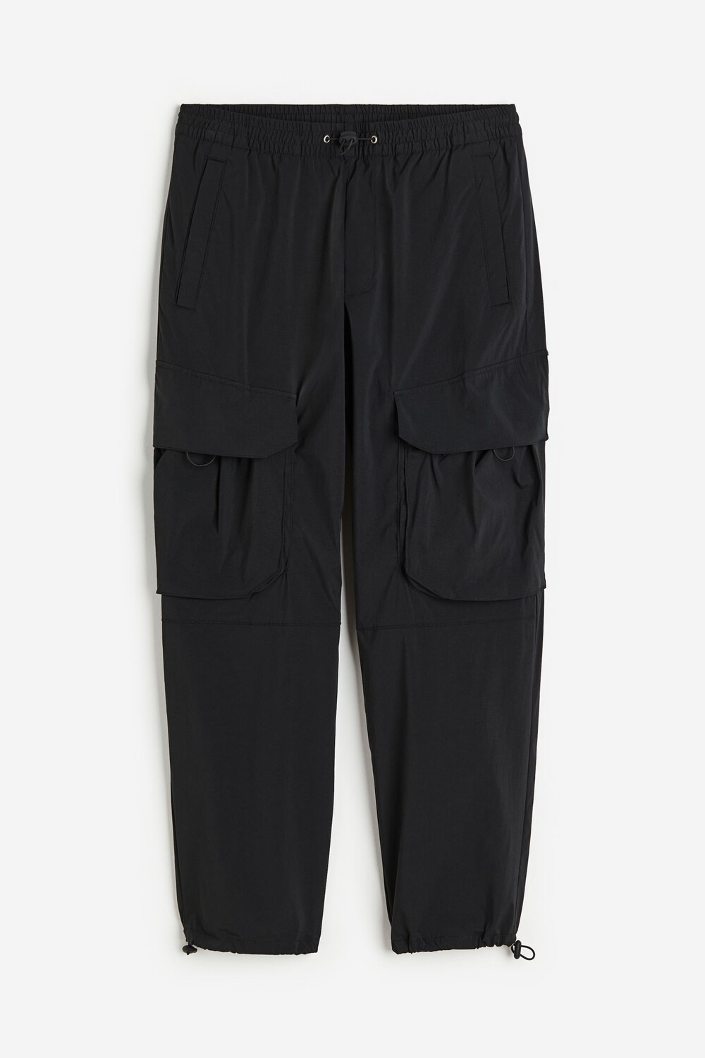 

Брюки H&M Relaxed Fit Nylon Cargo, черный
