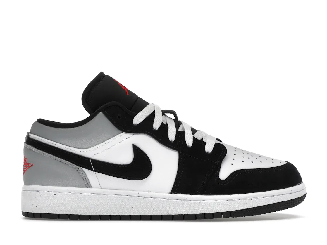 Детские кроссовки Lifestyle Jordan 1 Low SE Panda Toe, White/Fire Red/Black/Matte Silver