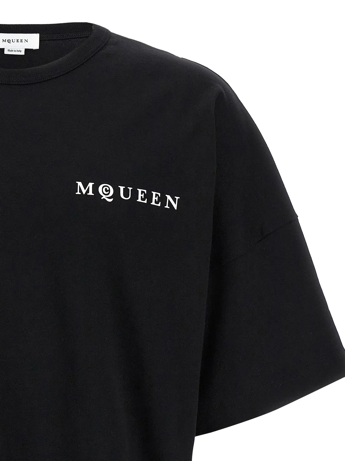Мужская футболка с принтом логотипа Bicolor Cotton T-Shirt Alexander McQueen, Bicolor — фото 3