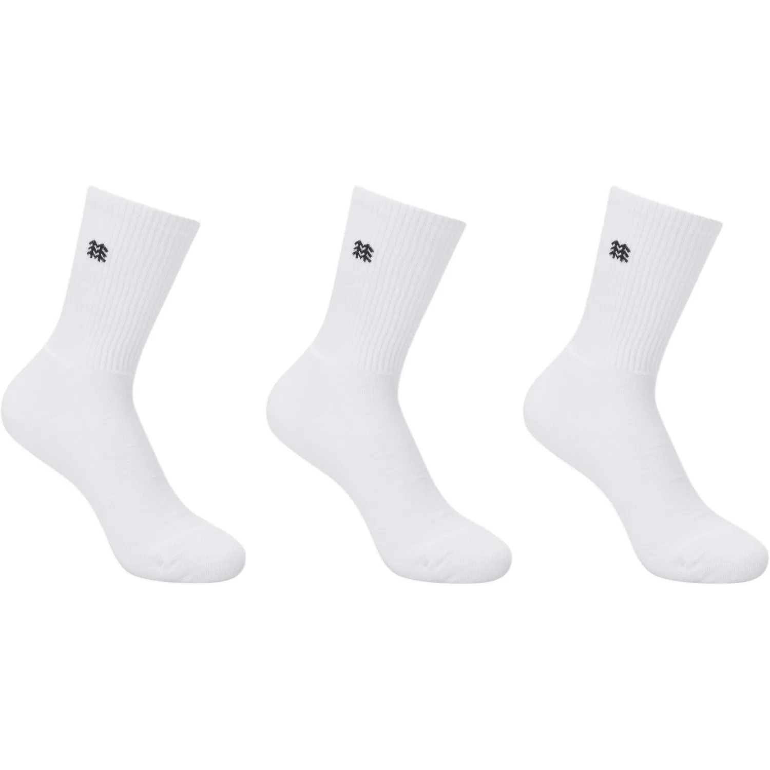 Детские носки 3 пары, белые, Unisex Crew Socks, KOLON SPORT