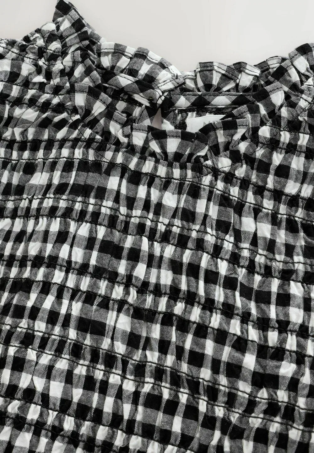 Платье со сборками - повседневное платье Next, Black White Gingham — фото 2